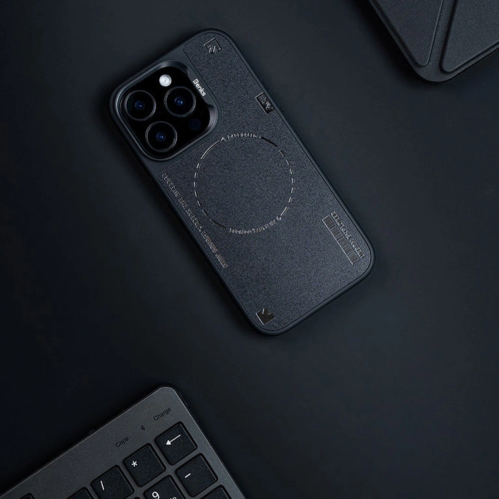Benks iPhone 16 Pro Dinamic Minimalist dėklas, juoda, 7 nuotrauka